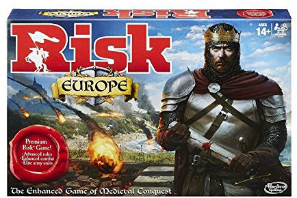 Hasbro Gaming Risk Europe Brettspiel: Militär-Strategiespiel für 2-4 Spieler ab 14 Jahren