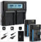 2X Blumax Akku LP-E6 1400mAh + Doppelladegerät LP-E6 Dual Charger | passend zu EOS 5D Mark II 2 EOS 5D Mark III 3 EOS 6D EOS 7D EOS 60D EOS 60Da EOS 70D || 2 Akkus gleichzeitig Laden