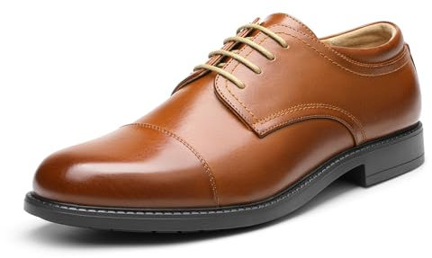 Bruno Marc Zapatos Vestir Homres Zapatillas de Cordones Oxfords Derby Zapatos Traje para Hombre Boda MARRÓN DOWNING-01 Talla 43.5EU/10US