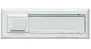 Grothe Klingeltaster AP 1fach ETA 2122 32x90x18mm,ws,o.bel. COMBIFIX Klingeldrücker 4011459510145, Weiß
