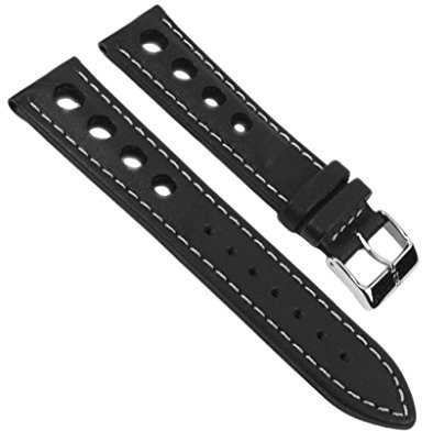Barington Ersatzband Uhrenarmband Leder Racing schwarz 18mm 65261810