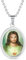 Bling Jewelry Unisex Personalisierter ovaler religiöser Medaillon Anhänger mit heiligem Herzen Jesu Foto für Männer Teenager silberfarben aus Edelstahl anpassbar