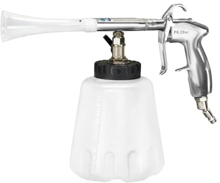 BenBow Druckluft Reinigungspistole PRO Blue Storm – Waschpistole – langlebig und robust – Stecknippel drehbar - berührungslose Reinigung für Auto, LKW, Bus und Polster, auch zum Ausblasen geeignet