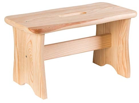 axentia 115924 Fußbank aus Holz FSC 100%, Fußstütze in Hellbraun, ca. 40 x 22 x 20 cm