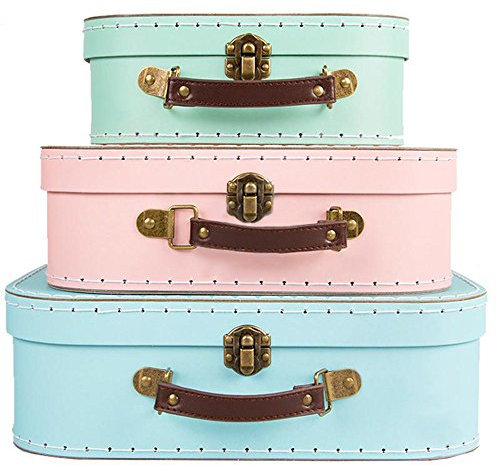 Set of 3 Retro Storage Suitcases