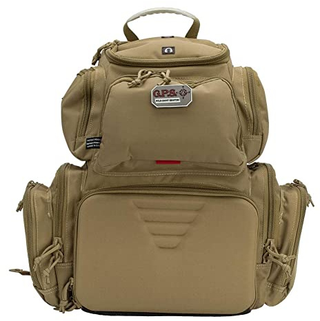 G5 Outdoors G.P.S. Handgunner Range Rucksack mit Schaumstoffwiege für 4 Kurzwaffen, langlebige Pistolen, Munition und Schießzubehör