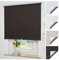 Liedeco® Rollo, Fenster Rollo, Spring-Rollo Mittelzugrollo / 202 x 180 cm (Breite x Höhe), braun/Thermo-Beschichtung, Verdunkelnd, Blickdicht/Breiten 60-200 cm/Variable Montage möglich