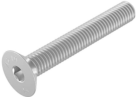 SECCARO Senkschraube M6 x 40 mm, Edelstahl V2A VA A2, DIN 7991 / ISO 10642, Innensechskant, 20 Stück