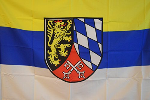 SCAMODA Bundes- und Länderflagge aus wetterfestem Material mit Metallösen, Outdoor Fahne & Flagge (Oberpfalz) 150x90cm