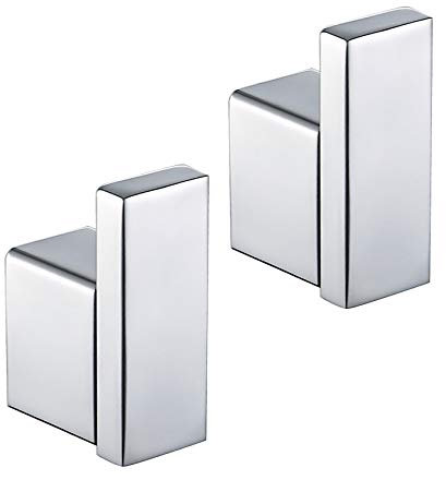 TURS 2 Pezzi Gancio Asciugamani Da Bagno Porta Accappatoio Gancio Chiave Doccia Cucina Ganci Appesi Parete Montaggio Parete Acciaio Inossidabile 304 Lucido, N1001P