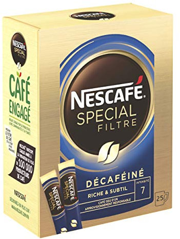 Nescafé Special Filtre Décaféiné Café Soluble, 25 x 2g
