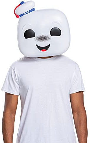 Jakks Puft Marshmellow Man Maske Funko Pop Style Ghostbusters Charakter Kostüm Zubehör alle Altersgruppen Gesichtsbedeckung Halbmasken, 123969-AMZN, Regular fit, Oversize look