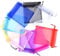 Trimming Shop 50pcs Multi-Coloured Organza Bags, 9x12cm Wedding Party Favor Bags Organza Gift Bags Sheer Drawstring Jewelry Pouches for Festival, Birthday, Anniversary, Party Supplies