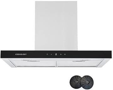 Cookology LINT601SS/A++ Energy A++ Rating Designer Box Cooker Hood, Touch Control T Shaped Kitchen Extractor Fan & Carbon Filters (60cm, Stainless Steel)