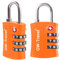 OW-Travel Candado maleta TSA Anti robo. Candado ABS numerico 3 Digitos. Candado Combinacion Taquilla. Candados para mochilas y maletas. Candado Taquilla Gimnasio. Candado seguridad equipaje Naranja 2