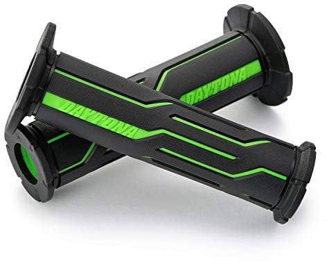 DAYTONA Motorrad Griffgummi Set GGD-LINE, 7/8“ (22,2mm), 125mm, offenes Ende, grün