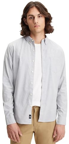 Dockers Men's 2 Button Down Shirt, Oxford Medium Grey Heather, M UK