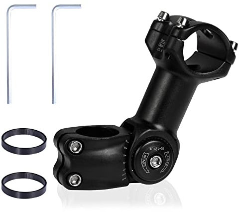 Yizhet Fahrrad Lenker Verlängerung 31,8mm/25,4mm 0~120° Verstellbarer Fahrrad Vorbau Höhenadapter Lenkererhöhung Fahrrad Vorbauten Riser MTB Gabelschaft Extender (110mm)