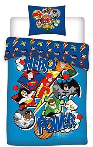 DC Comics bettbezug Super Friends 140 x 200 cm blau