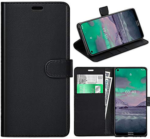 KP TECHNOLOGY Case for Nokia 3.4, Book Flip Leather Wallet Cover with Card Slots for Nokia 3.4 (BLACK)
