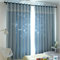 Michorinee Kinderzimmer Gardinen Mädchen Vorhang Hohle Sterne Prinzessin Verdunkelung Kräuselband Blickdicht Ösenschal Spitze Voile Blau für Mädchenzimmer 240 × 132cm (H × B)