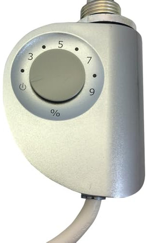 RICA Shorty 300W Electric Thermostatic Element (Thermostatic Controlled) for Radiator Towel Rail Bathroom Electric Heating - Shorty Silver