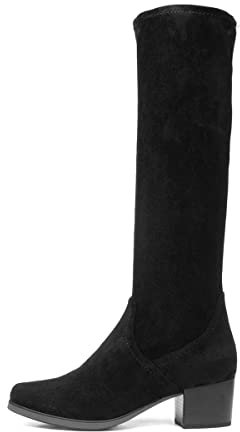 CAPRICE Damen 9-25506-41 flacher Stiefel, Black Stretch 1, 38 EU