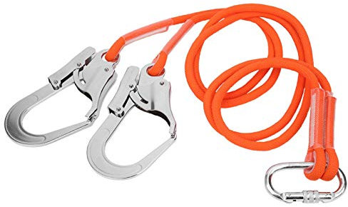 Aoutecen Absturzsicherung aus der Luft Absturzsicherung Leichtes 1,6-m-Überlebensseil für den Außenbau Sicherheitsgurt für die Arbeit im Freien Verschleißfest für den Kraftbau