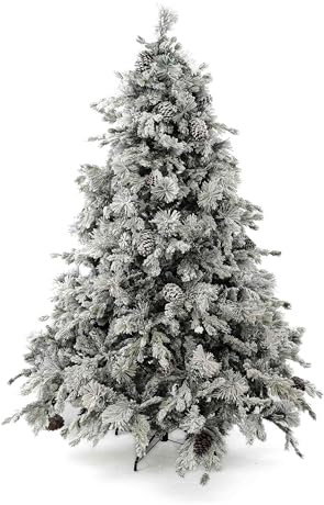 XONE Albero di Natale Big Sky INNEVATO con PIGNE 270 CM