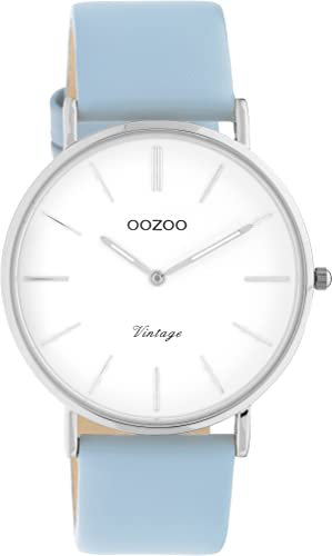 Oozoo Vintage Damen Uhr - Armbanduhr Damen mit 20mm Lederarmband - Analog Damenuhr in rund C20216