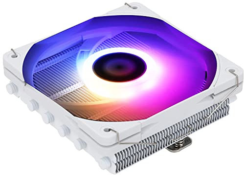 Thermalright AXP120-X67 WHITE ARGB Low Profile CPU Air Cooler with Quite 120mm TL-C12015W-S PWM Fan, 6 Heat Pipes, 67mm Height, for AMD AM4/Intel LGA 1700/1150/1151/1155/1156/1200/20XX