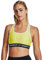 Under Armour Womens Medium Support Crossback Sports Bra Top Lime Yellow S