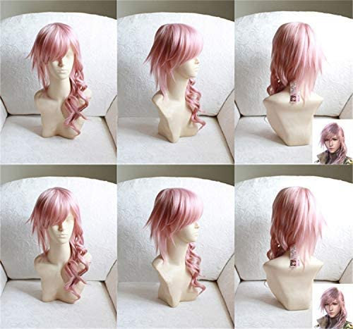 FF13 Lightning Perücke, lang, hitzebest?ndig, für Cosplay, Pink