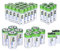 Fuji Enviromax Super Alkaline Batteries Combo Pack - Containing AA, AAA, C, D, 9V Batteries with Case - Long Lasting Battery Power with No Harmful PVC or Heavy Metals Used