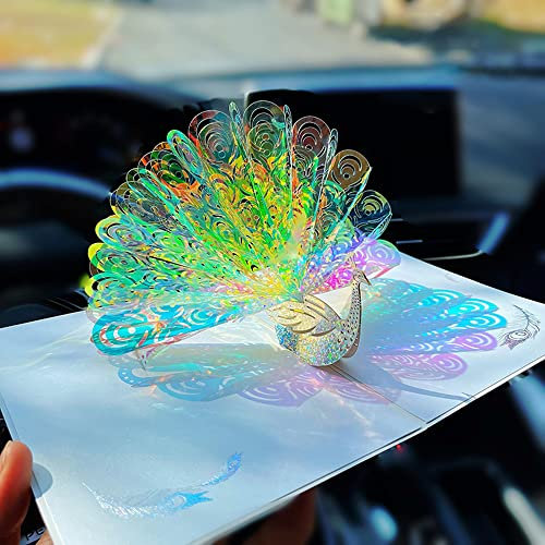 3D Pop-Up Geburtstagskarte,Schillernder Pfau,Valentinstagskarte,Romantische und Warme Karte für Geburtstag,Hochzeit,Jubiläum,Engagement,Klappkarte mit Umschlag