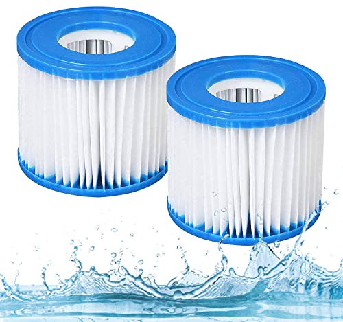 Ricofot Whirlpool Filter, 2 Stücke Pool Filter, Poolfilter Wiederverwendbar, Filter Whirlpool, Effiziente Filtration Geeignet für Schwimmbäder Spas zum Filtern von Sand Blättern
