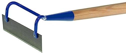 20 cm Wide Hoe Swan Neck Cultivator - Heavy-Duty Solid Steel Dutch Hoe with 120 cm Wooden Handle - Ideal for Digging, Weeding & Soil Cultivation - Rust-Resistant Gardening & Landscaping Tool