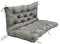 LUXUCURE Outdoor Swing Cushions with Backrest,Replacement Cushions for Patio Porch Garden Swing Chair,Waterproof Cushions For Outdoor Furniture Bench,2 or 3 Person Seat Cushions (Gray, 59x39.4in)