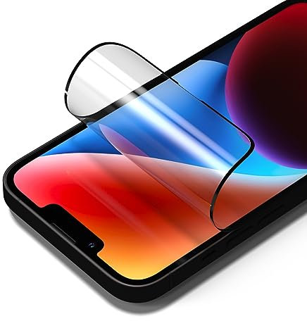 RhinoShield Blaulichtfiler Impact Screen Protector kompatibel mit [iPhone 13/13 Pro / 14] | Rundumschutz, hohe Stoßfestigkeit und resistent gegen Fingerabdrücke, mit Ausrichtungsrahmen