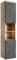Badplaats B.V. Badezimmer Schrank Paso 160cm Kastanien Eiche mit Dunkle Grau – Regal Schrank Hochschrank Schrank Möbel Badschrank