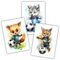 Samunshi® 3x Kunstdruck Poster Fussball Tiere Set Luchs Marder Wolf Bilder Jugendzimmer Kinderzimmer Kinder Junge Geburtstag DIN A4 21x29,7cm