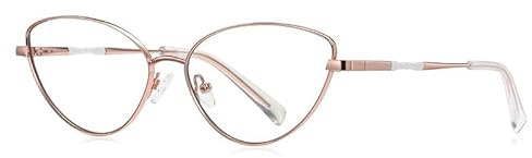 PARWANA Neue Lesebrille for Damen, modisch, Cat-Eye, Anti-Blaulicht, Computer-Reader, Anti-Augen-Belastung, flacher Lichtspiegel
