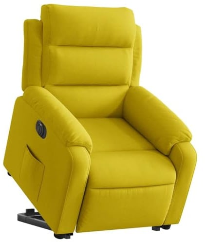 vidaXL Relaxsessel mit Aufstehhilfe Elektrisch Gelb Samt