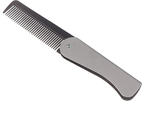 Kleiner Reise-Geldbörsen-Haarentwirrungskamm Herrenkamm Tragbarer faltbarer Taschenkamm Bartkamm Männer und Frauen Haarstyling-Zubehörwerkzeug Geeignet für alle Arten von Frisuren Haarentfernungskamm