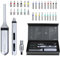 PHYONEER 34pcs Ratcheting Electric Screwdriver Set Multibit Screwdriver Portable,Multi-Function Milwaukee Impact DIY Repair Tool Kit with Aluminum Handle for Electronics,pc,USB Rechargeable