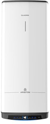 Ariston Quadris WiFi 150L, Chauffe Eau Électrique Compact, Intelligent, Connecté, Stéatite, 15% Économie d'Énergie, Eco Evo, Fabriqué en France, Gain de place jusqu'à 1m2 au sol.