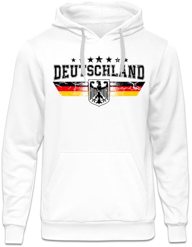 UGLYSHIRT Deutschland Herren Kapuzenpullover | Fanartikel Fussball EM WM Deutschland Flagge Germany Hoodie Deutschland Pullover Deutschland Trikot | M4