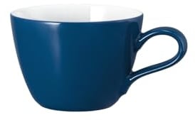 Seltmann Weiden Life Fashion Classic Blue Kaffeetasse, 240 ml, Einfarbige Tasse, Mix & Match Geschirr, Spülmaschinen- & Mikrowellenfest, Porzellan, Blau/Weiß
