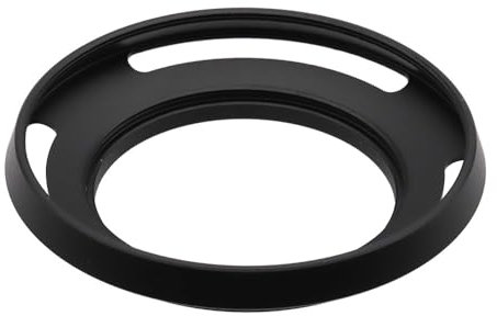 Toileum Parasol de lente hueco de 52 mm, parasol curvado ventilado de 52 mm, parasol de metal de 52 mm para parasol de lente de 52 mm de ancho (negro)