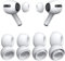 4 Pairs Replacement Ear Tips for Airpods Pro/Airpods Pro 2 Generation with Noise Reduction Hole & Built-in dust Guard Screen, Silicone Ear Tips for Airpods Pro with Portable Storage Box (XS/S/M/L)